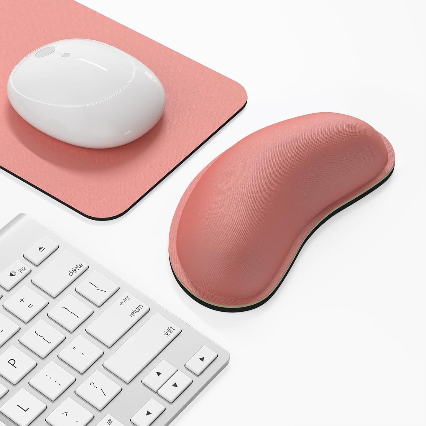 Dapesuom Enlarge Keyboard Wrist Rest, Cute Memory Foam Keyboard Wrist Cushion for Computer Desk Mats Support, Typing Pain Relief Ergonomic Mouse Pad Rests with Non-Slip Base for Gaming, Laptop, Purple