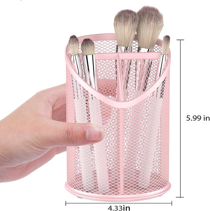 Delifox 2 Pack Pen Holder Mesh Round Pencil (White)