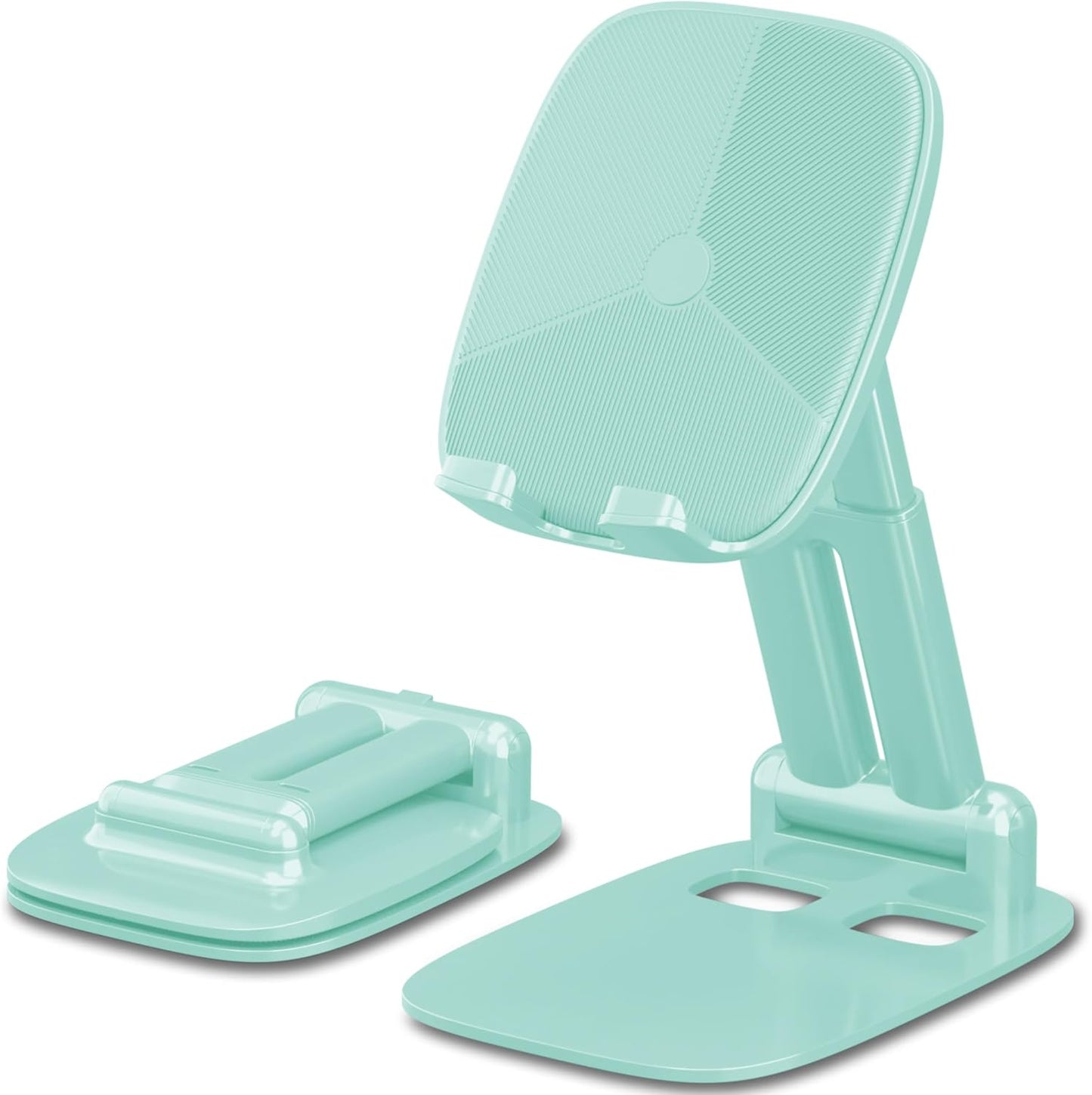 DEERLAMN Cell Phone Stand for Desk, Height Adjustable Cell Phone Holder Portable Desktop Stand, Travel Home Office Desk Accessories Compatible with iPhone 16/15/14/13/12/11 All Smartphone - Pink