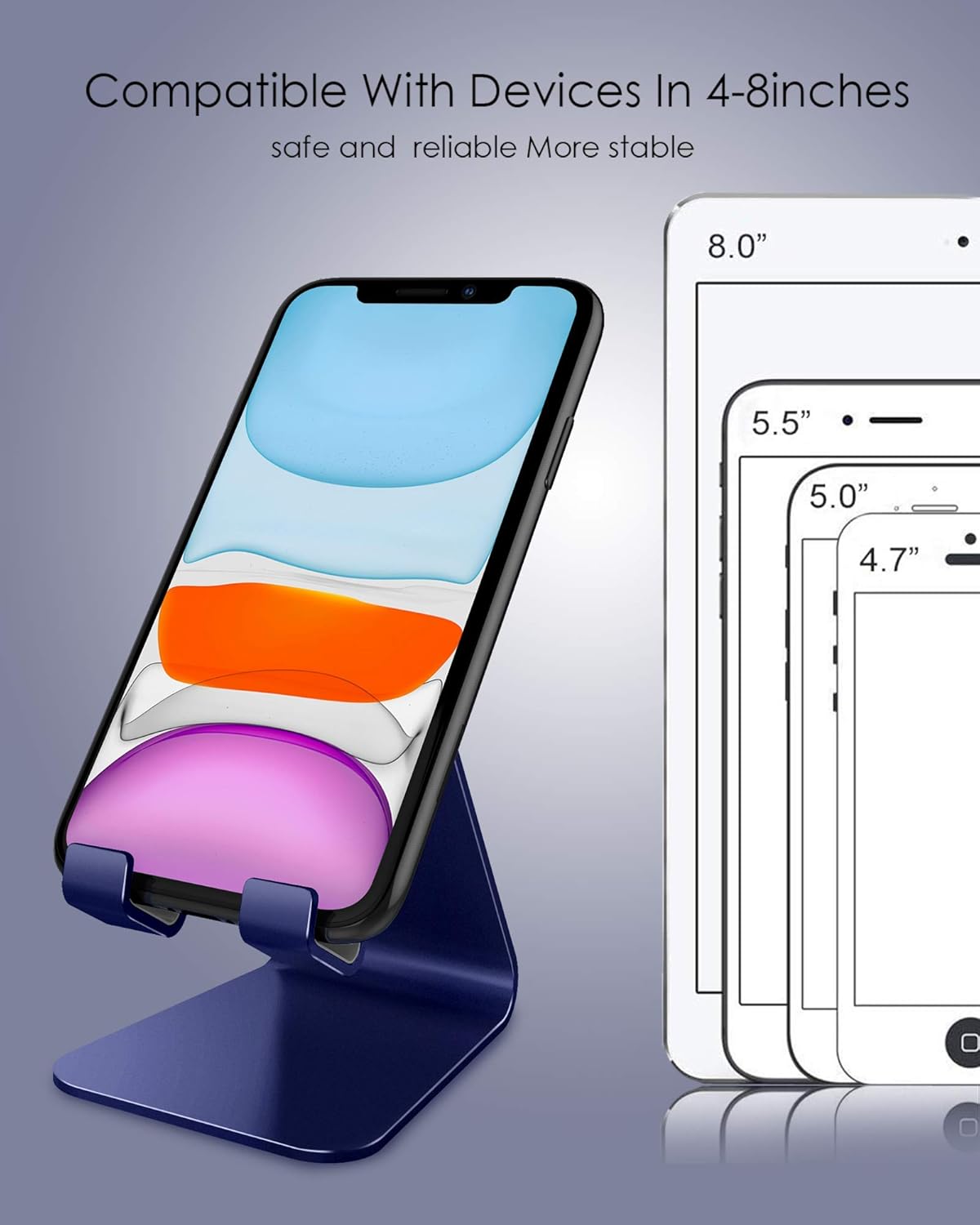CreaDream Cell Phone Stand, Cradle, Holder, Aluminum Desktop Stand Compatible with Switch, All Smart Phone, iPhone 15 14 13 12 Pro Max Plus Mini Xr X Se 8 SE -Rose Gold