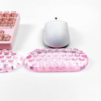 Ergonomic Gel Keyboard and Mouse Wrist Rest Set – Pink Wrist Rest for Computer Keyboard 75% 80%, Comfort & Support for Typing and Gaming