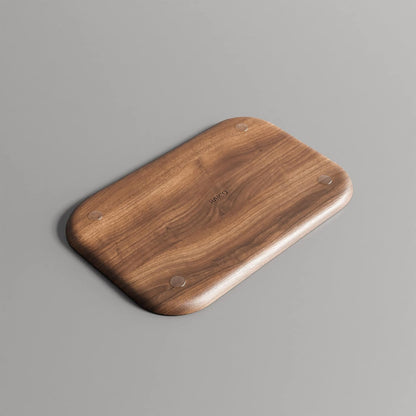 Valet Tray Wooden Premium Wood Catchall EDC Tray for Desk Bedside Concierge Tray Organizer Key Wallet Watch Phone Storage (Walnut)