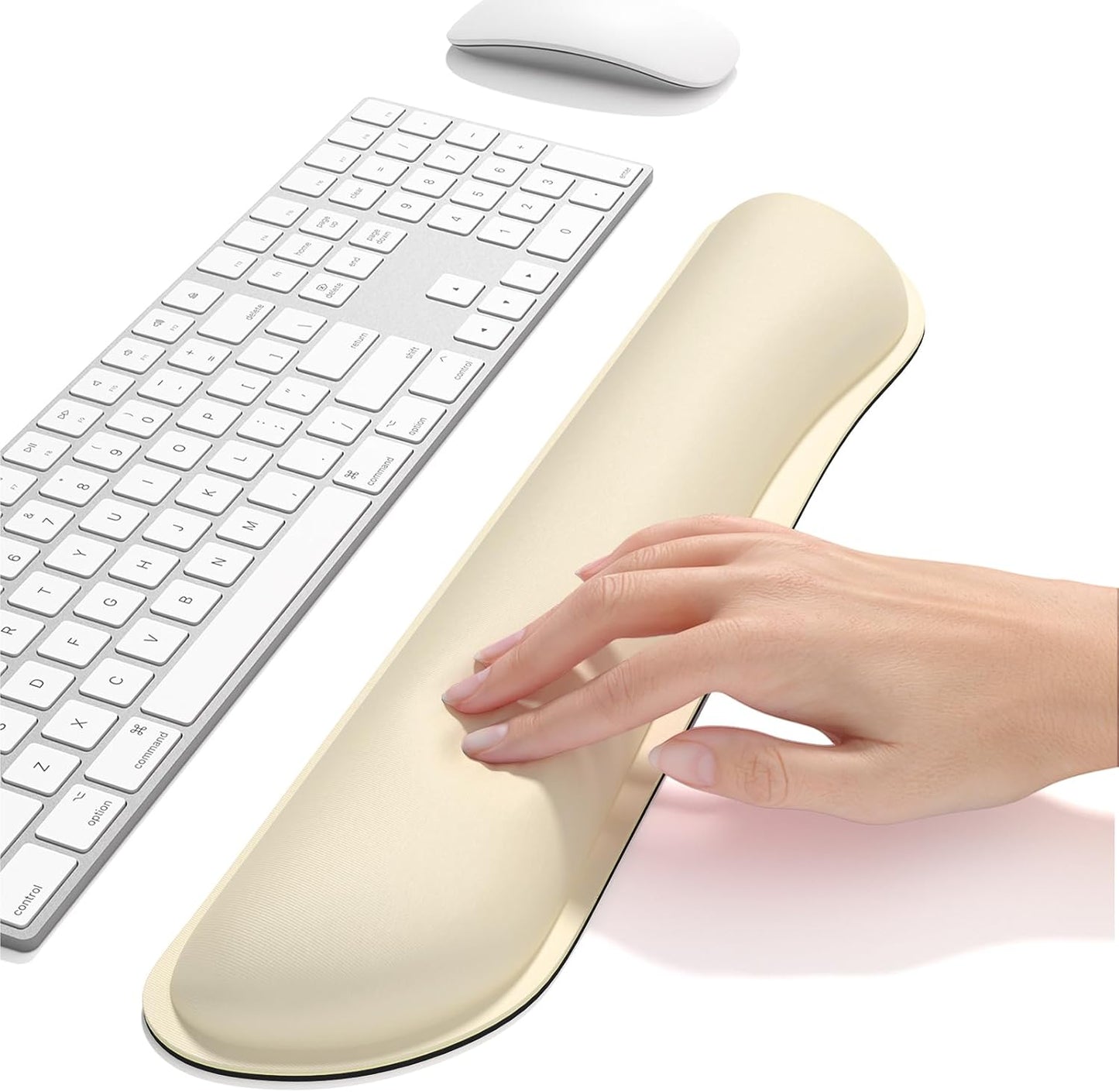 Dapesuom Enlarge Keyboard Wrist Rest, Cute Memory Foam Keyboard Wrist Cushion for Computer Desk Mats Support, Typing Pain Relief Ergonomic Mouse Pad Rests with Non-Slip Base for Gaming, Laptop, Purple