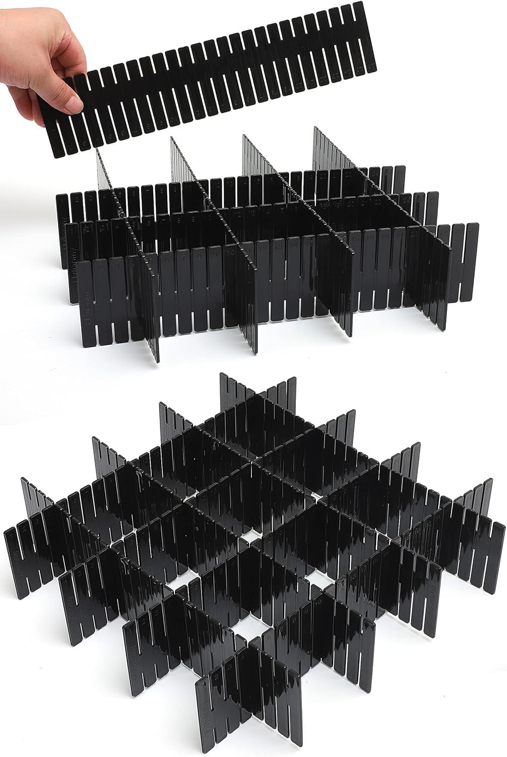 8Pcs Drawer Dividers, Adjustable Drawer Organizer for Socks, Underwear, Makeup, Can Help Tidy Kitchen, Bedroom, Dresser White