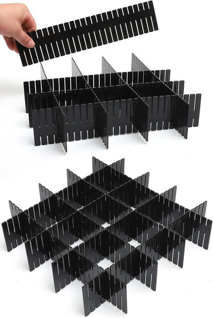8Pcs Drawer Dividers, Adjustable Drawer Organizer for Socks, Underwear, Makeup, Can Help Tidy Kitchen, Bedroom, Dresser White