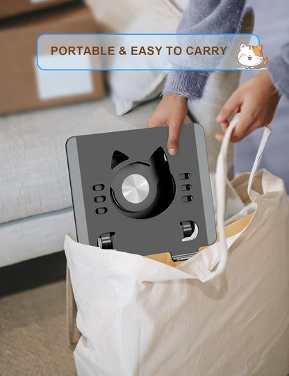 Aoviho Tablet Stand 360° Rotating Aluminum Holder - Adjustable, Portable & Foldable Monitors Stand for iPads, Compatible with 4-13.3" Tablets, Purple