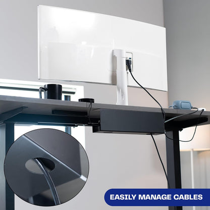 VIVO Under Desk 17 inch Cable Management Tray, Cord Organizer, Home Office Desk Accessories, White, DESK-AC06-1CW