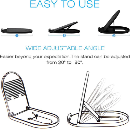 [3-Pack] Cell Phone Stand for Desk, Portable Foldable iPhone Stand Holder Stand, Adjustable Multi-Angle Desktop Cradle for New iPhone 17 16 15 14 Pro Max, Tablet, Travel Airplane Essentials, FaceTime