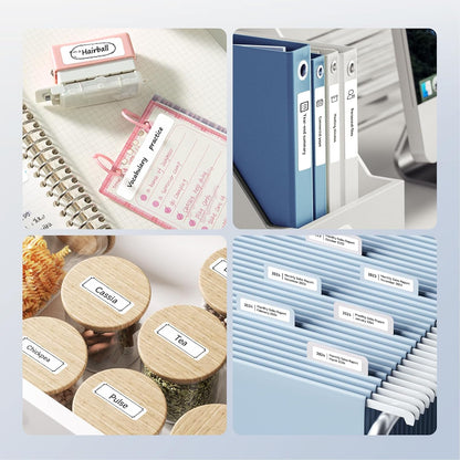 NIIMBOT D11 Label Tape D110 Label Maker Papers 3Rolls Cable Labels, Self-Adhesive Labeling Tape 0.47" X 4.29" (12 X 109mm) Cable Label Refills for Home Office Circuit Box, 195 Labels/3Rolls, White