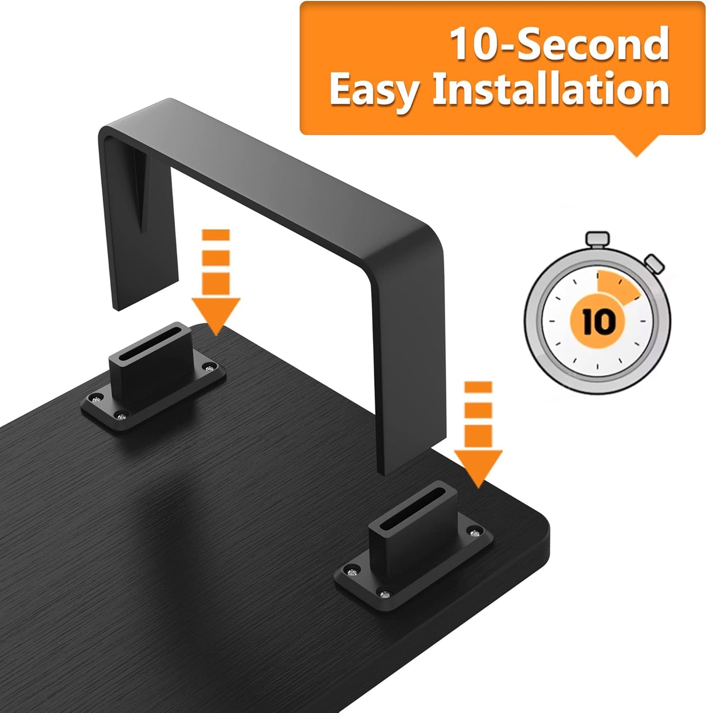 Monitor Stand Riser with 50 LB Capacity, Stable Wood Computer Monitor Stand for Desk Organizers, Anti-slip Computer Riser Monitor Shelf for PC Laptop Notebook Printer Computer iMac, Rustic Brown