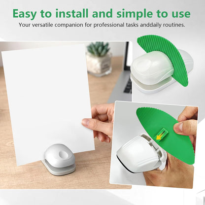 Plastic Document Holder for Typing, Portable Paper Stand with Non-Slip Base for A4 Paper, Compact Reading Clip Holder for Office Desk, Computer, Bank - White