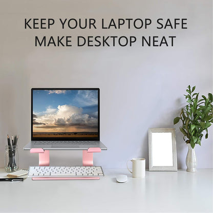 Urmust Adjustable Laptop Stand for Desk Aluminum Computer Stand for Laptop Riser Holder Notebook Stand Compatible with MacBook Air Pro Ultrabook All Laptops 11-17 inch (Black)