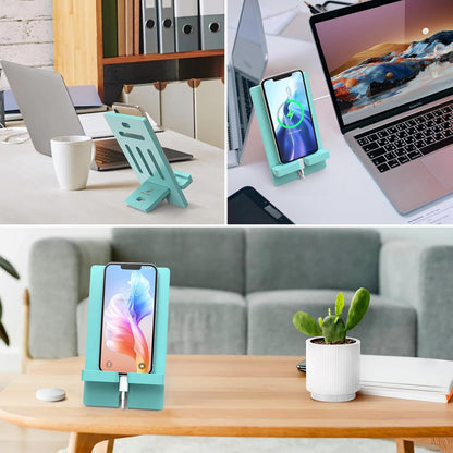 Pezin & Hulin Cell Phone Tablet Stand, Bamboo Wooden Smart Phone Desktop Charging Dock Holder Compatible with Pad, 8 Plus X XS Max XR, All Android Cellphone, Tablet - 1 Pack