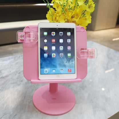 Kids Book Stand, Adjustable Reading Holder, Thick Base, Foldable Reading Stand with Elastic Page Clips, for 8.5"×11" or Smaller, Gift for Children's Day, Pink