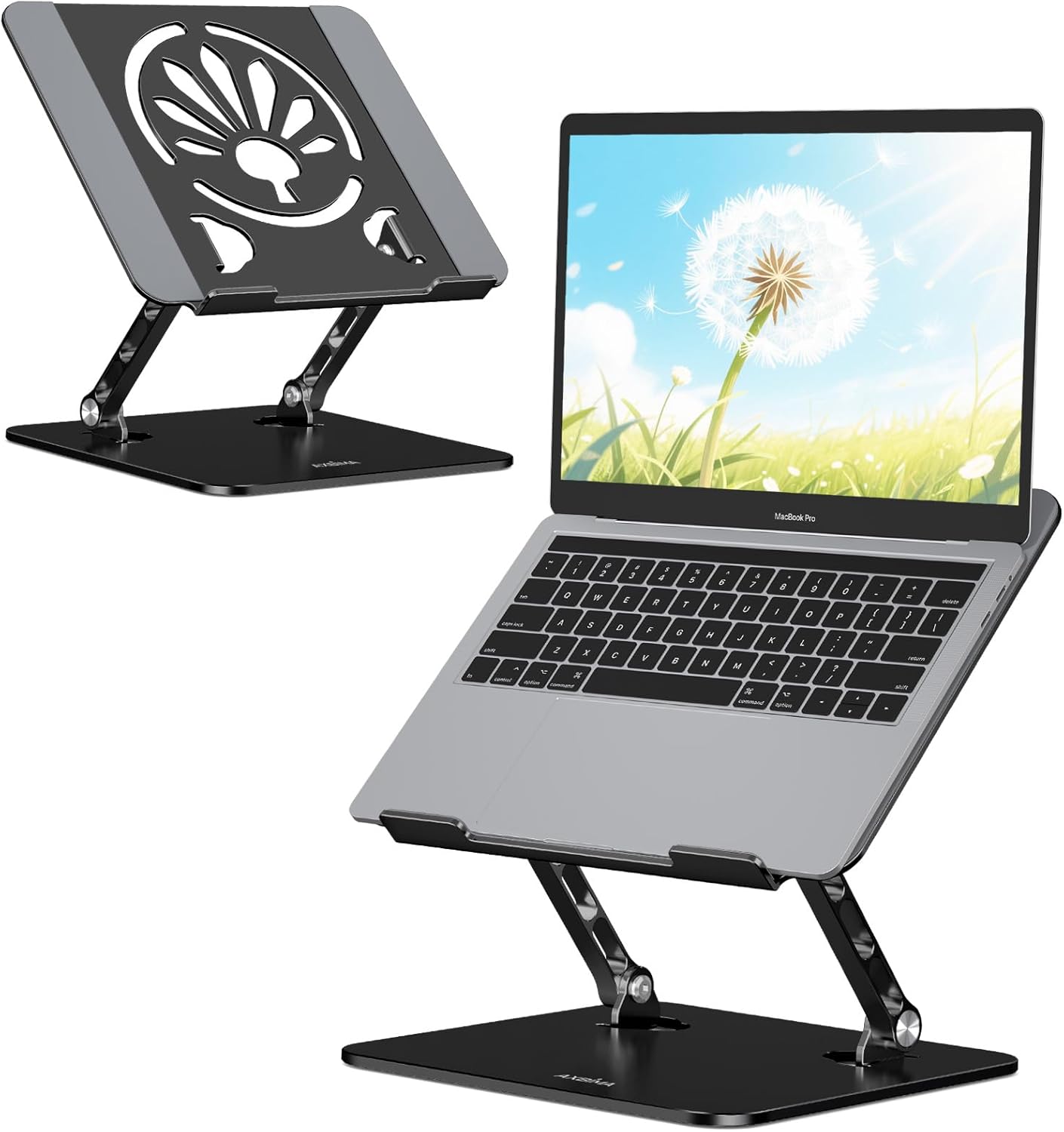 Aluminum Laptop Stand for Desk – Adjustable Ergonomic Laptop Riser, Foldable & Portable Holder Fit for MacBook & 10"-16" Laptops for Office, Home & Travel,Purple