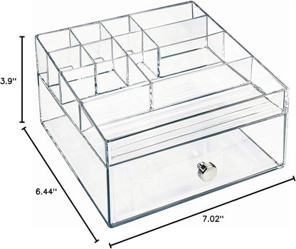 iDesign 36560EU 4-Drawer Vanity/Cosmetic Organizer, Set of 1, Clear