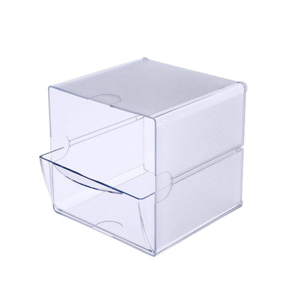 Deflecto Stackable Cube Organizer - X Divider, Clear (350201-AMZ)