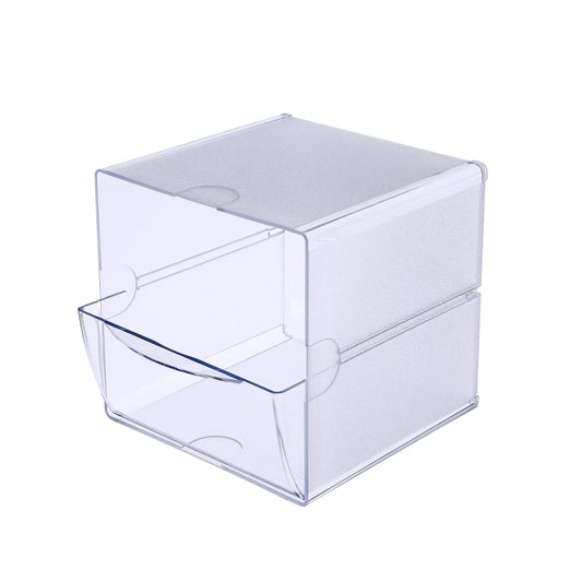 Deflecto Stackable Cube Organizer - X Divider, Clear (350201-AMZ)