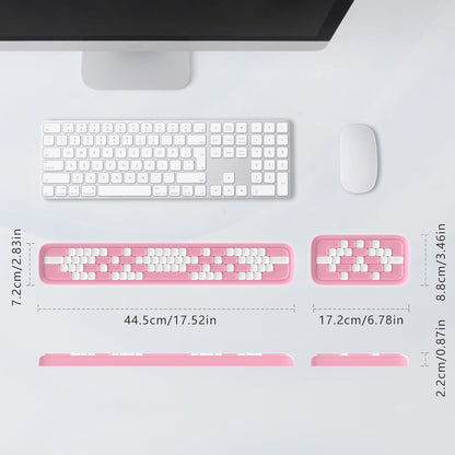 MEKASS Keyboard Wrist Rest, Ergonomic Wrist Pad, Soft Memory Foam Keyboard Hand Rest with Non-Slip Base, Easy Typing, Pain Relief, Comfort Support for Office Work Gaming Computer Accessories (Black)