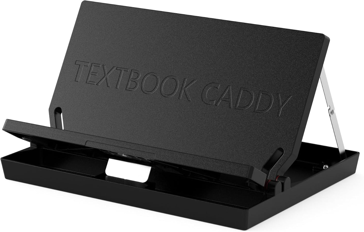 Book Stand with Storage — Adjustable Reading Stand for College Students, Portable Foldable Desk Book Holder for Textbooks, Tablets & Cookbooks, Ergonomic 60° Angle, Lightweight 1.6 lb