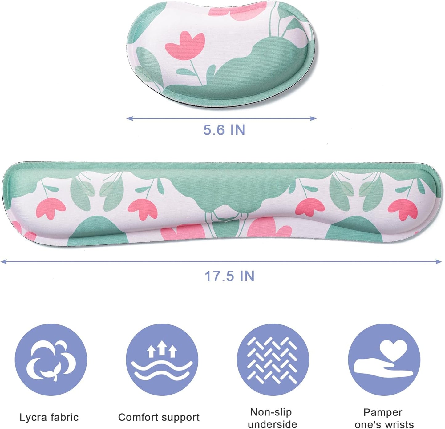 Hoewina Keyboard Wrist Rest,Ergonomic Wrist Rest,Superfine Fabric and Gel Memory Foam Wrist Pad for Computer Keyboard for Easy Typing & Pain Relief, Suitable for Office, Family, Outdoor, Black