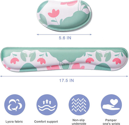 Hoewina Keyboard Wrist Rest,Ergonomic Wrist Rest,Superfine Fabric and Gel Memory Foam Wrist Pad for Computer Keyboard for Easy Typing & Pain Relief, Suitable for Office, Family, Outdoor, Black