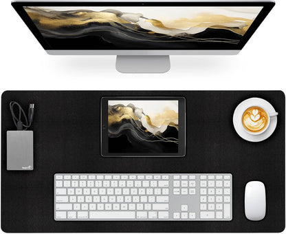 Mouse Pad and Keyboard Wrist Rest, 3-in-1 Large Keyboard and Mouse Pad Set, Ergonomic Wrist Rest for Computer Keyboards, Non-Slip Desk Mat Protector for Women (Purple Pink, 31.5" X 15.7")