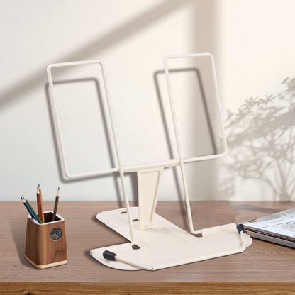 Honagu Book Stand for Reading, Adjustable Reading Rest Book Holder, Documents Holder, Sturdy Typing Stand for Recipes Textbooks Tablet Music Books (Green)