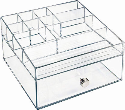 iDesign 36560EU 4-Drawer Vanity/Cosmetic Organizer, Set of 1, Clear