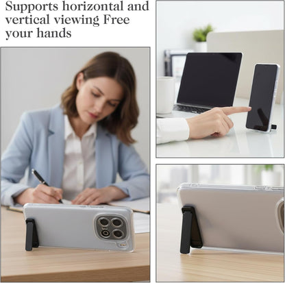 4 Pcs Cell Phone Kickstand, Adjustable Vertical and Horizontal Placement Phone Stand, Protable Ultra-Thin Sticky Stand Phone Holder Compatible with Most Cellphone