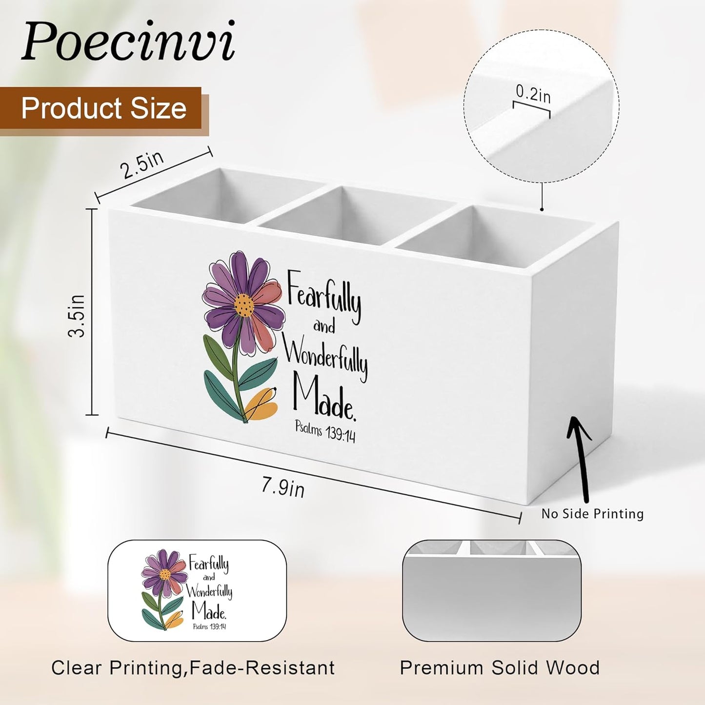 Blue Coquette Bow Pen Holder for Home Office Desk, Girly Office Decor, Preppy Blue Ribbon Bow Aesthetic Wooden Box Sign Pencil Holder for Desk Shelf Organizer