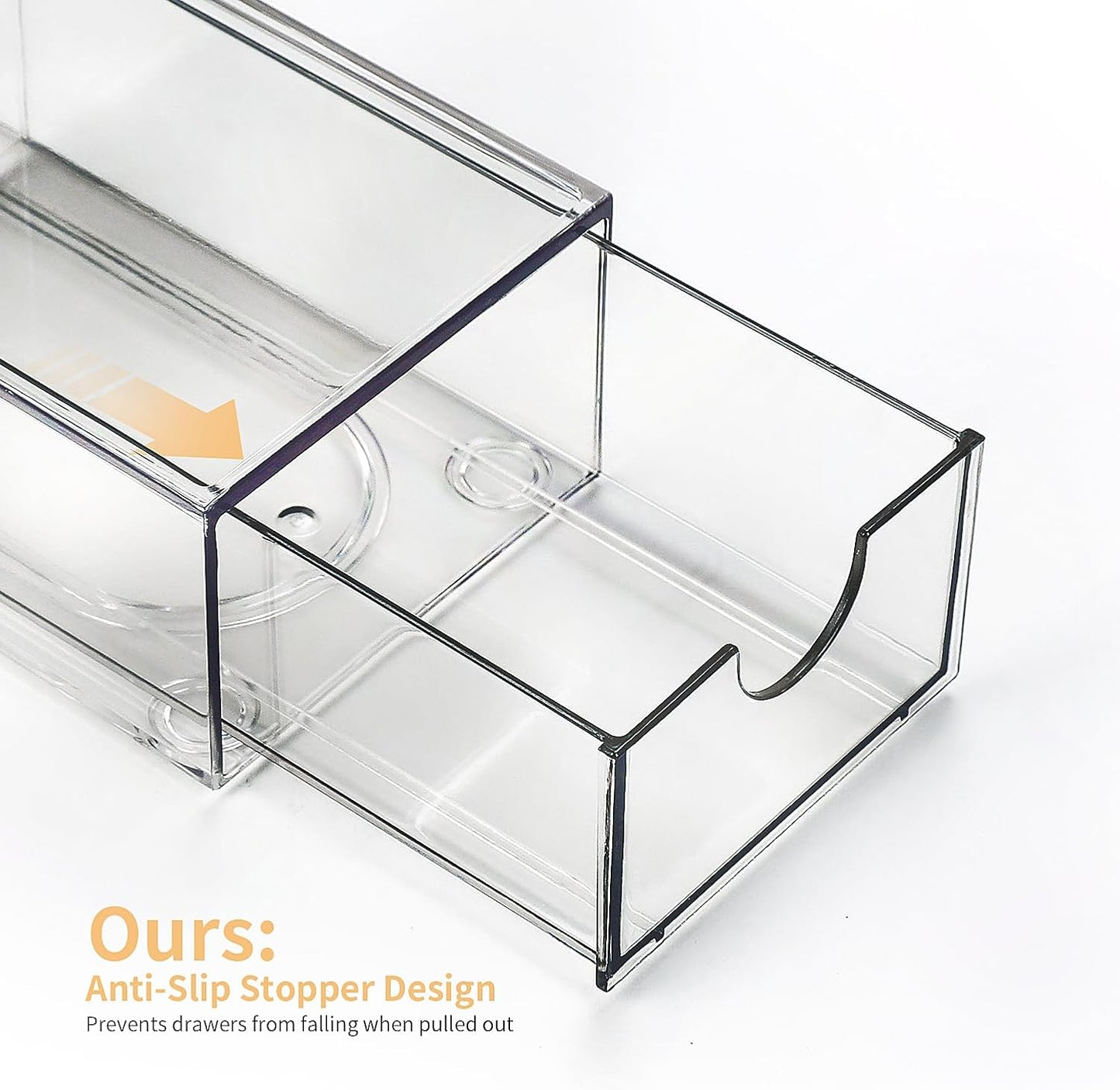 Desk Organizer with Drawers, Stackable Plastic Storage Drawers for Makeup or Desk Organization, Cabinets for Office Dressing Countertop Bathroom Bedroom (6 Packs)