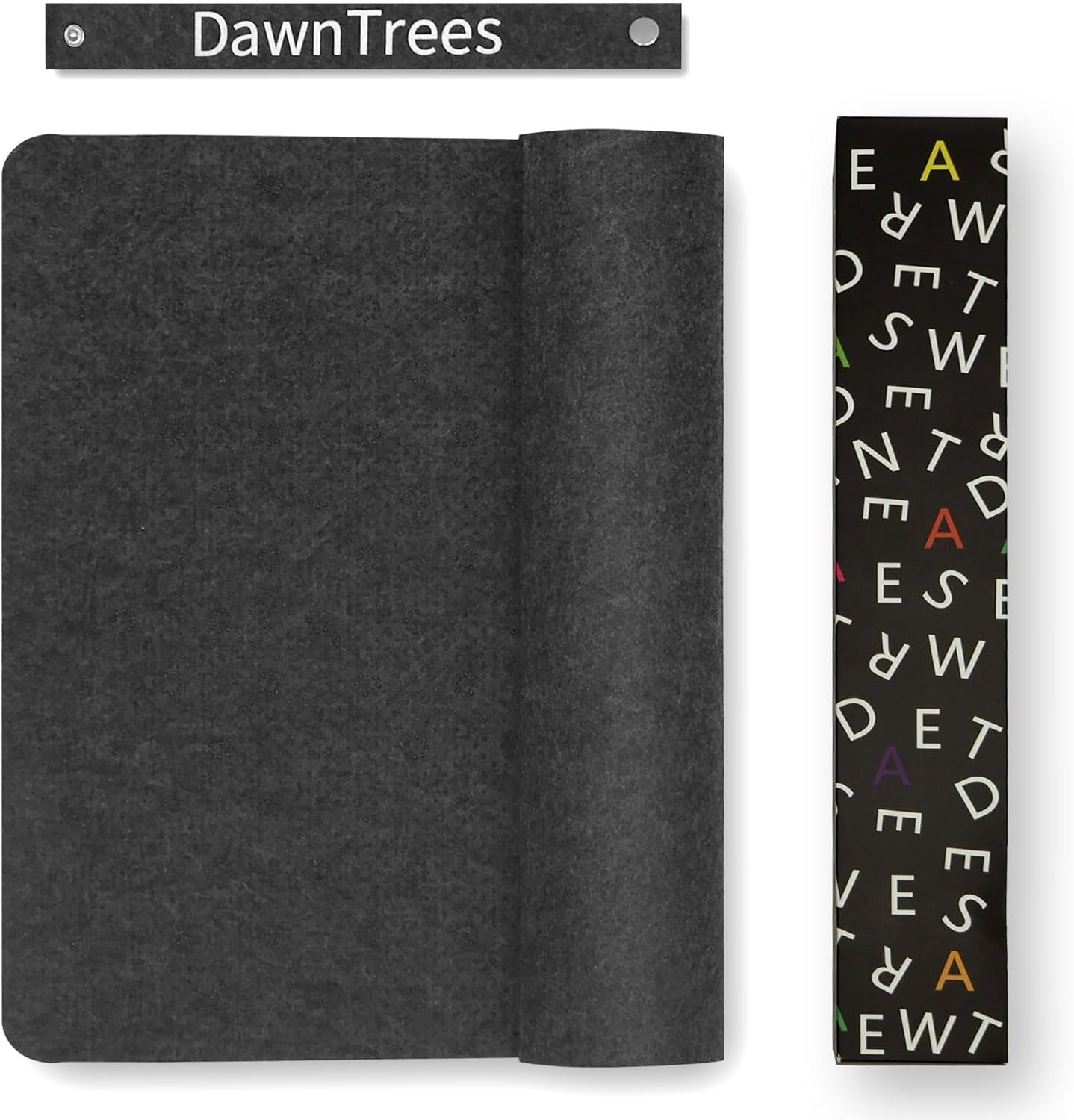 Felt Desk Mat | Computer Mat for Desk(36x12Inches) | Large Felt Mouse Pad and Keyboard Mat | Desk Protector for Office | Dark Gray