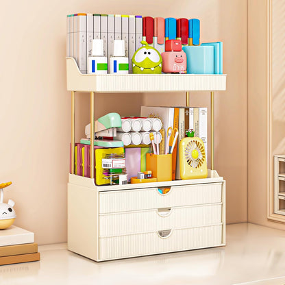 caktraie 12.2" W Makeup Organizer Drawers - 5 Tiers Bathroom Counter Organizer, Cosmetic Storage Drawer for Dresser Countertop and Bathroom Vanity for Large Skincare, Perfume, Clear