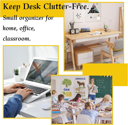 Small Drawer Organizer for Desk, 4.7" x 4.7" x 3.8" Small Desktop Organizer with 6 Drawers, Plastic Storage Box for Office, Classroom, Craft and Home Organization
