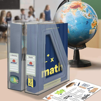 Acrimet Magazine File Holder – Vertical Rack for Documents, Folders and Mail, Durable Plastic Desk Organizer for Office & Home, Clear Crystal (2 Pack)