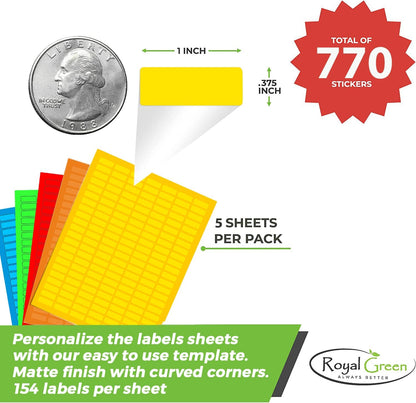 White Rectangular Labels + Bonus Color Labels - Value Pack - 1138 Pack