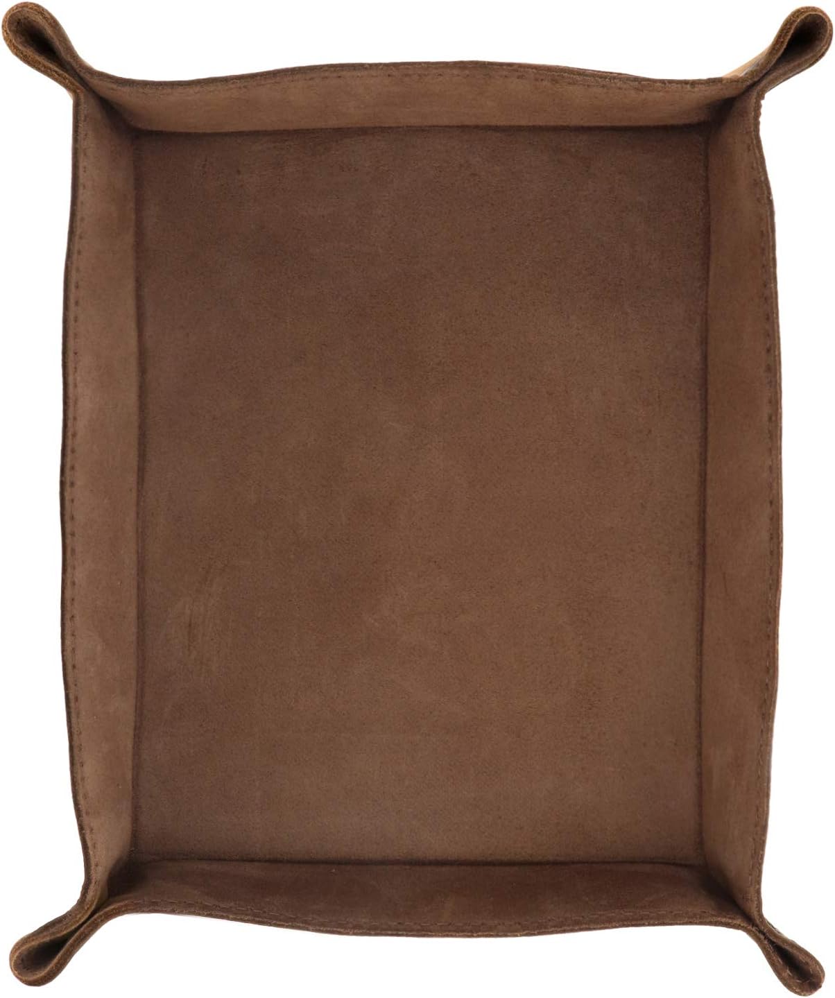 Londo Genuine Leather Tray Organizer - Practical Lightweight Water Resistant Computer Table Desk Storage Box for Wallets, Watches, Keys, Coins, Cell Phones and Office Equipment