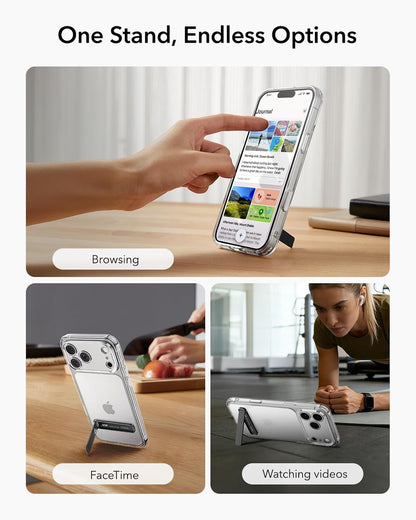 ESR Boost Phone Kickstand, Vertical and Horizontal Stand, Adjustable Angle, Compatible with iPhone Air 17 Pro Max, iPhone 17e/16/15/14/13/12, Samsung Galaxy S26/S25/S24/S23 Series, Google, Black