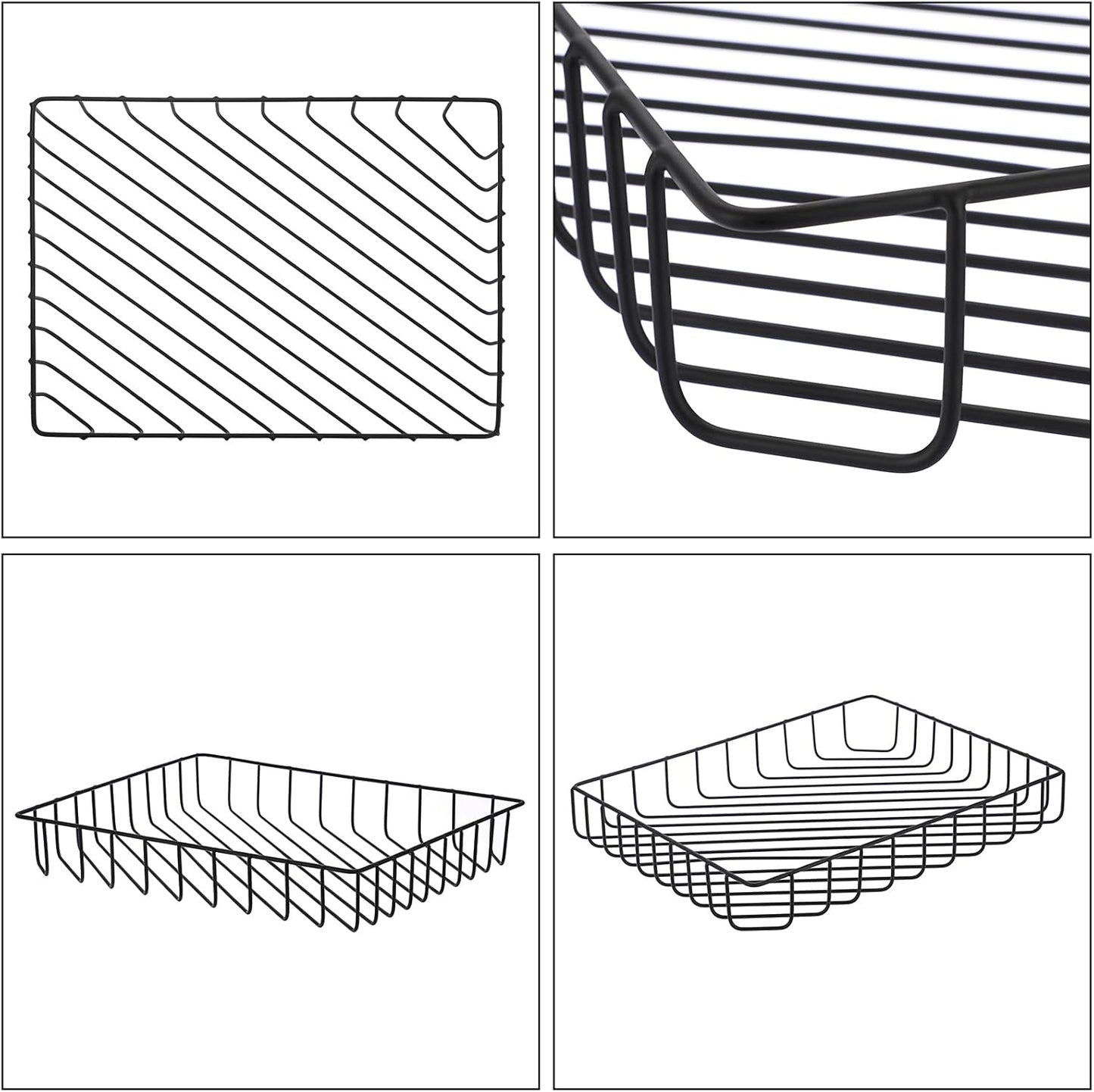 BTSKY Multipurpose A4 File Tray Wire Desk Tray Organizer Elegant Letter Size Desk Documents Trays Magazine Files Storage Basket Organizer Bin for Office Cosmetics Bathroom(Rose Gold)