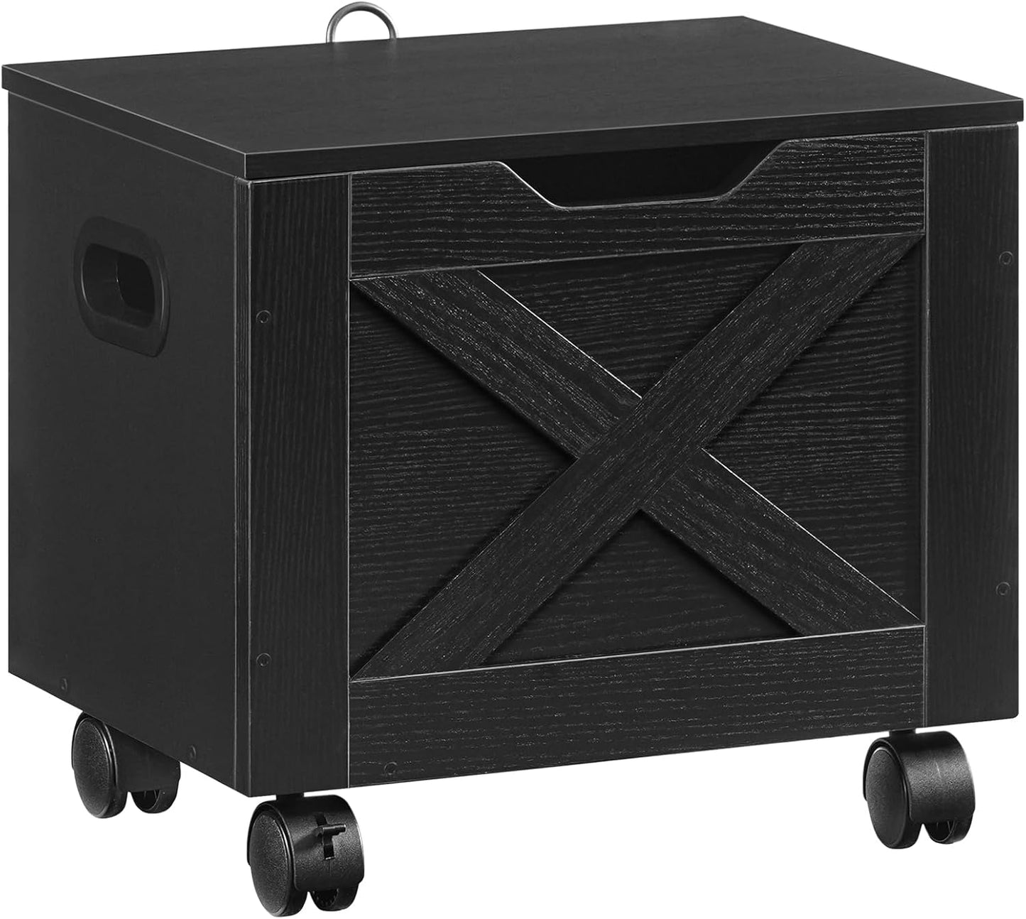 MAHANCRIS Rolling Filing Cabinet, Small File Cabinet Under Desk with Single Drawer, Hanging File Organizer for A4/Letter-Size Documents, Organizer Box, for Home Office, Rustic Brown FCRB4001