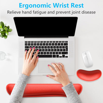 Dapesuom Enlarge Keyboard Wrist Rest, Cute Memory Foam Keyboard Wrist Cushion for Computer Desk Mats Support, Typing Pain Relief Ergonomic Mouse Pad Rests with Non-Slip Base for Gaming, Laptop, Purple