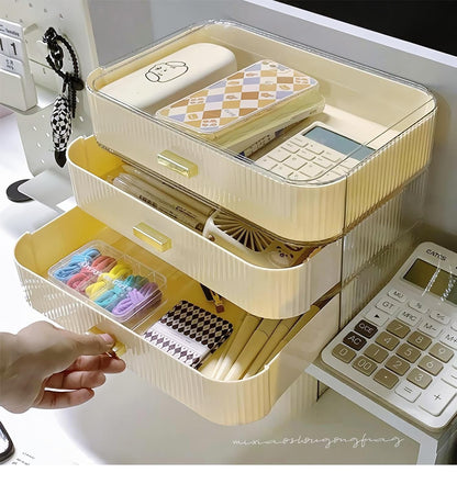 Stackable Cosmetics Organizer Drawers, Bathroom Vanity Makeup Organizers and Storage, Ideal for Desk and Dresser Countertops, Great for Palette, Skincare, Lipsticks, Nail Care. Green