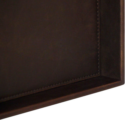 Vixdonos Valet Tray Nightstand Organizer Leather Catchall Tray for Perfume,Jewelry,Key and Remote on Counter or Dresser(Black)