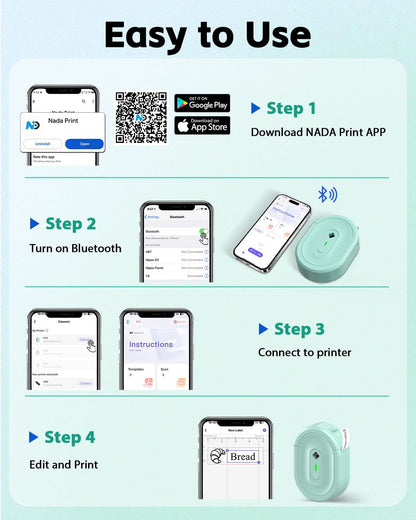 N12 Label Maker Machine with Tape, Portable Thermal Label Printer, Mini Labeler Wireless Bluetooth Label Makers for Home Office Kids Items