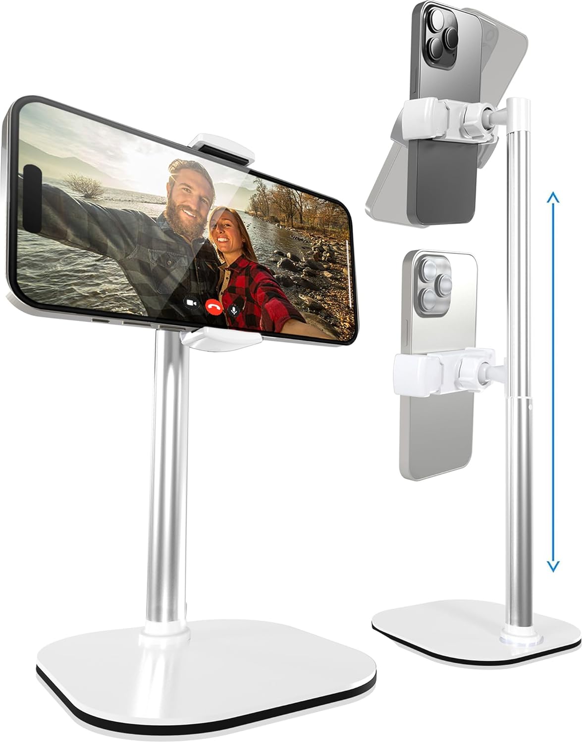 COOPER ChatStand, Adjustable Cell Phone Stand for Desk, Phone Stand for Recording, iPhone Holder for Filming, Small iPhone Tripod, Soporte para Celular, Fits Samsung, Android, (Night Black)