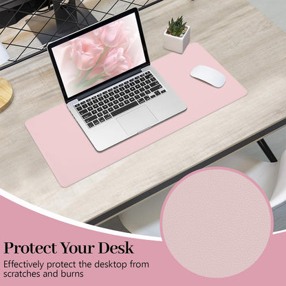 Green Desk Pad and Keyboard Wrist Rest, 3in1 Mousepad + Keyboard Wrist Rest+Mouse Wrist Rest for Home Office Table Computer Cover. (31.5×15.7,Green)