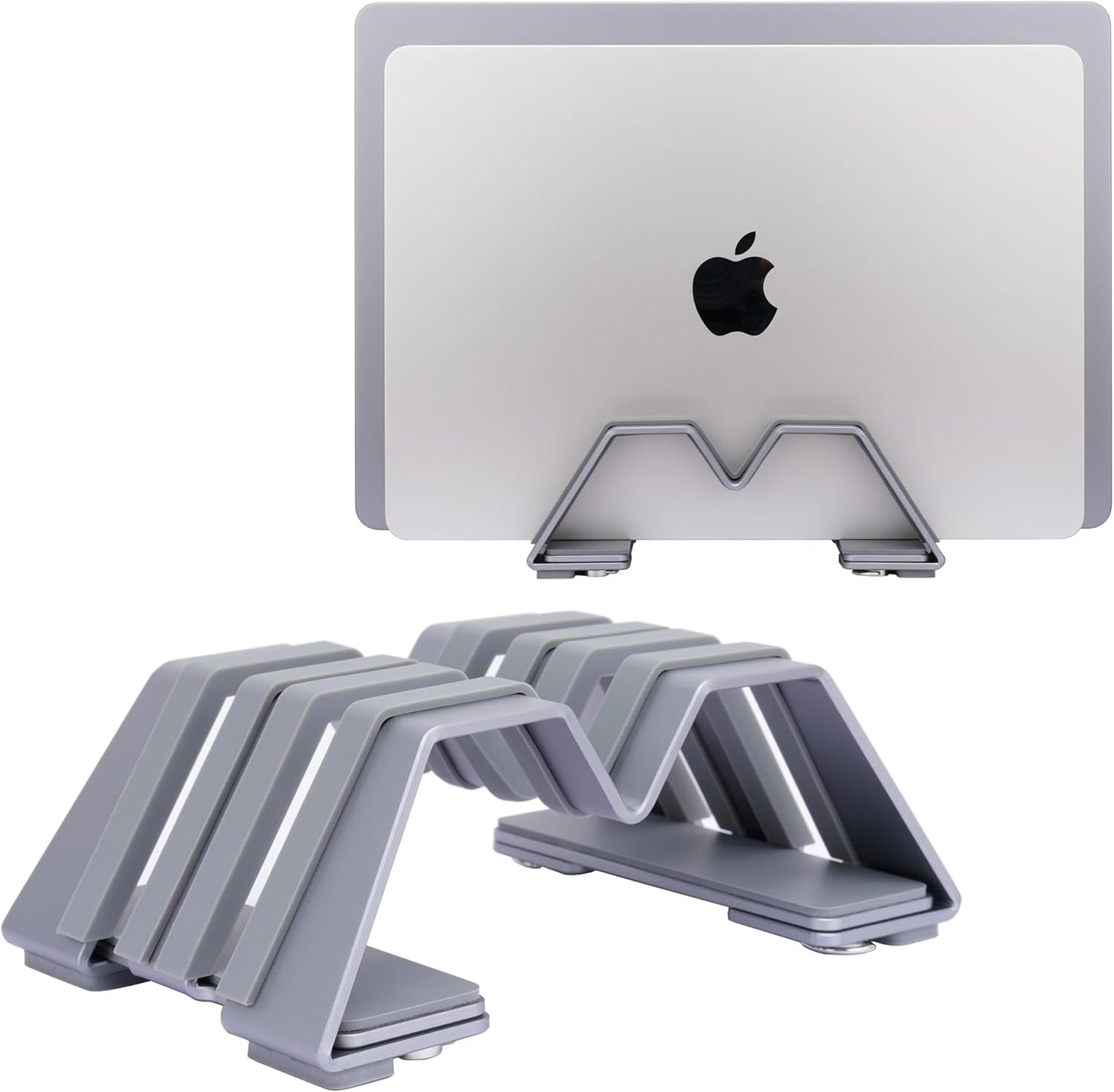 Adjustable Vertical Laptop Stand - Aluminum, Universal Fit for All Laptops (10-30mm Thickness) - Fashion Design, Adjustable Width, Anti-Slip & Scratch-Resistant, Patented Design