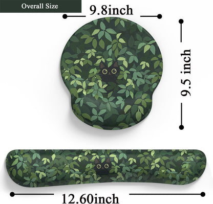 Ghost Book Mousepad with Wrist Rest Halloween Computer Keyboard Mouse Pad Black Cute, Mouse Pad with Wrist Rest for Computer Keyboard, 2 In1 Mousepad with Wrist Support Easy Typing&Relieve Wrist Pai