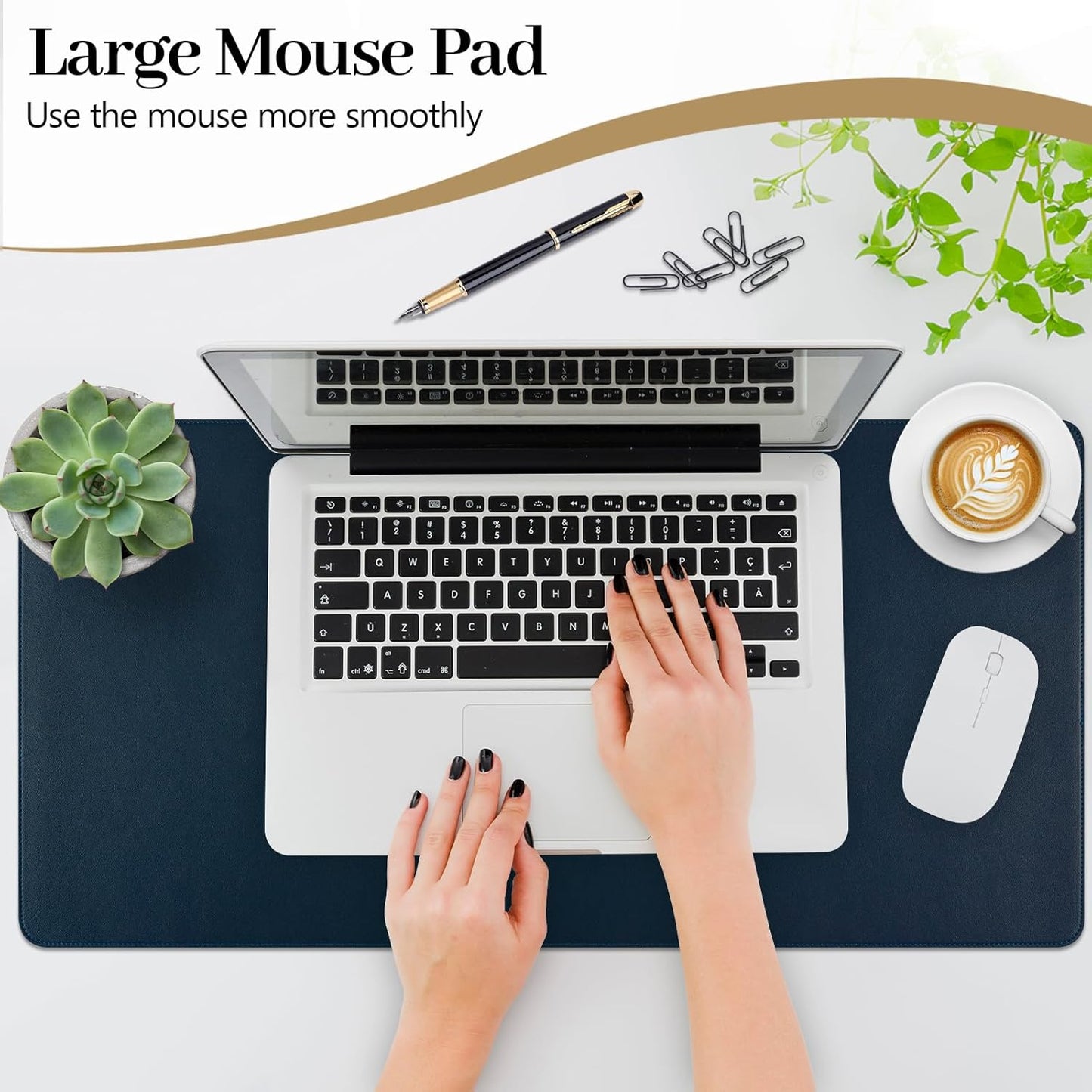 Green Desk Pad and Keyboard Wrist Rest, 3in1 Mousepad + Keyboard Wrist Rest+Mouse Wrist Rest for Home Office Table Computer Cover. (31.5×15.7,Green)